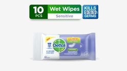 Dettol Antibacterial Sensitive Wet Wipes 10 Pieces