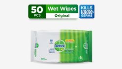 DETTOL Anti-Bacterial Wet Wipes Original (Removes 99.9% Germs) 50s