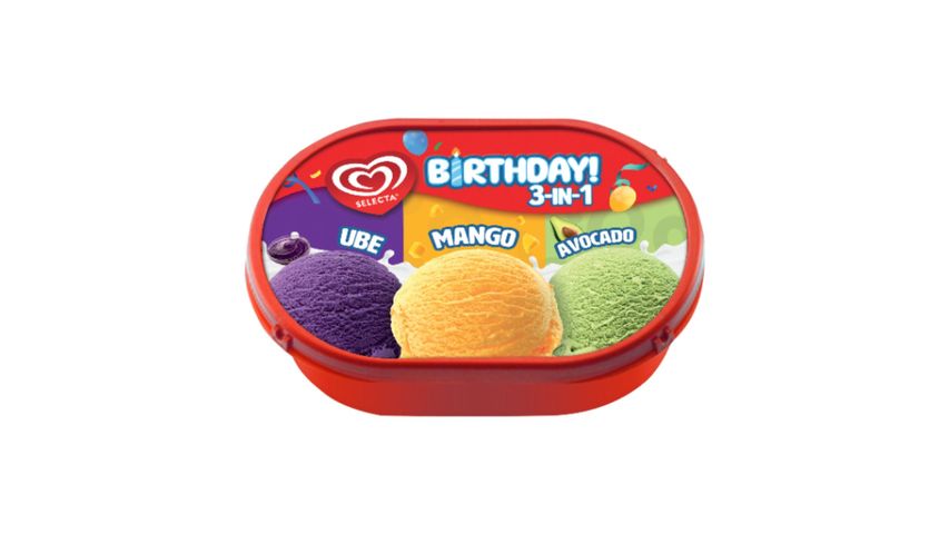Selecta Birthday 3-in-1 Ube Mango Avocado 750ml