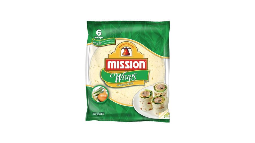 Mission Tortilla Wraps 8 Inches Onion & Chive 270g