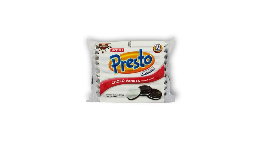 Presto Creams Choco Vanilla Sandwich Cookies 10 x 30g