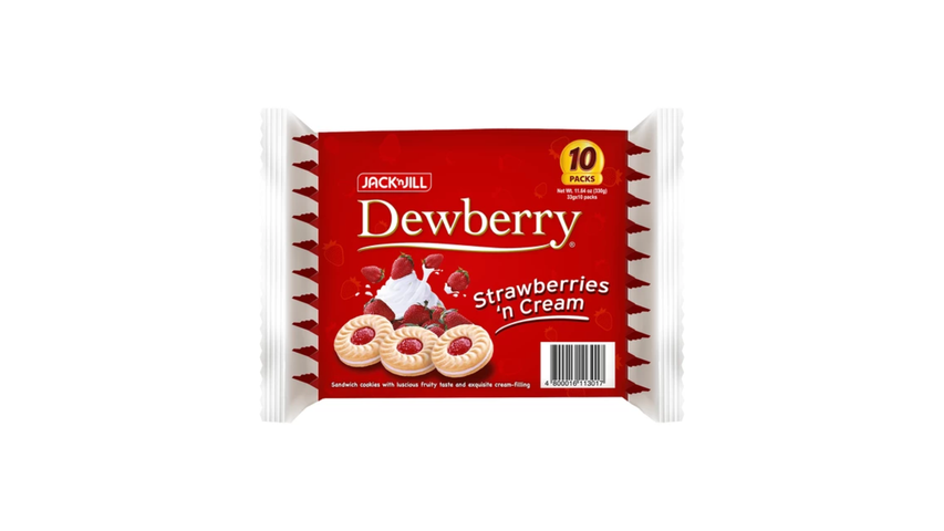 Dewberry Strawberries 'n Cream Sandwich Cookies 33g x 10s
