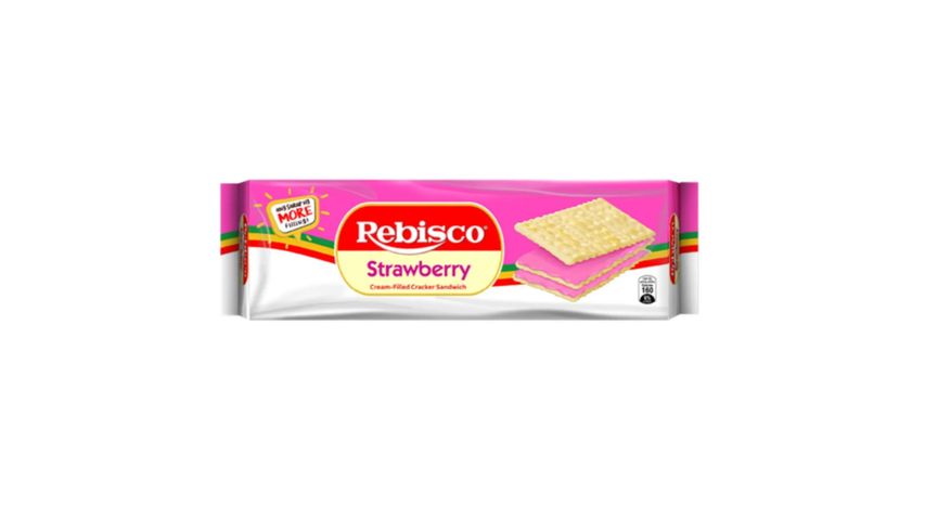 Rebisco Strawberry Cream-Filled Cracker Sandwich 32g x 10s