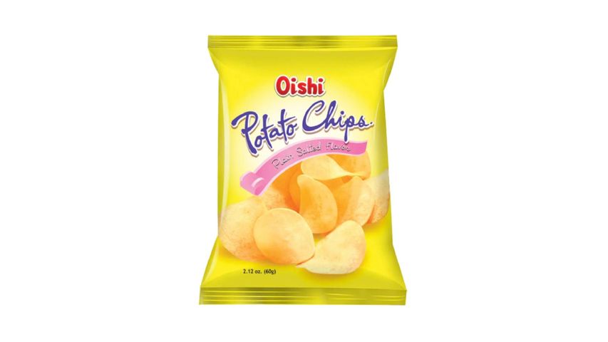 Oishi Natural Potato Chips Plain Salted 60G
