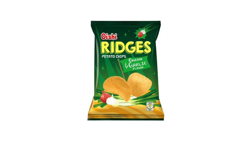 Oishi Ridges Onion & Garlic Flavor 60G