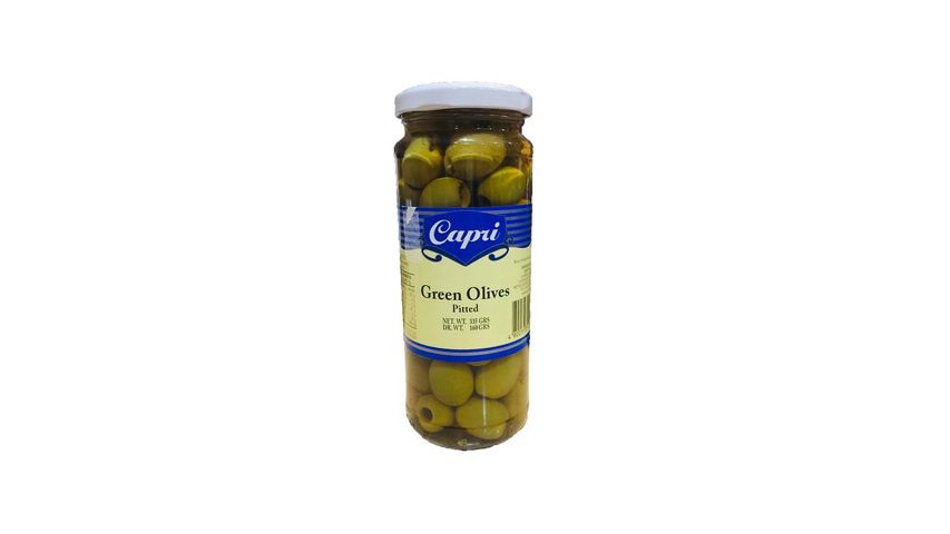 Capri Green Olives Pitted 140g