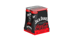 Jack Daniel's & Coca Cola Zero Sugar 4 x 320ml