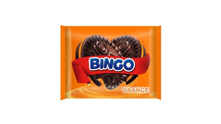Bingo Orange Cream-Filled Chocolate Sandwich Cookies 28g x 10s