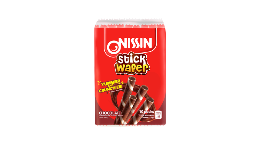Nissin Stick Wafer Chocolate 22g x 10s