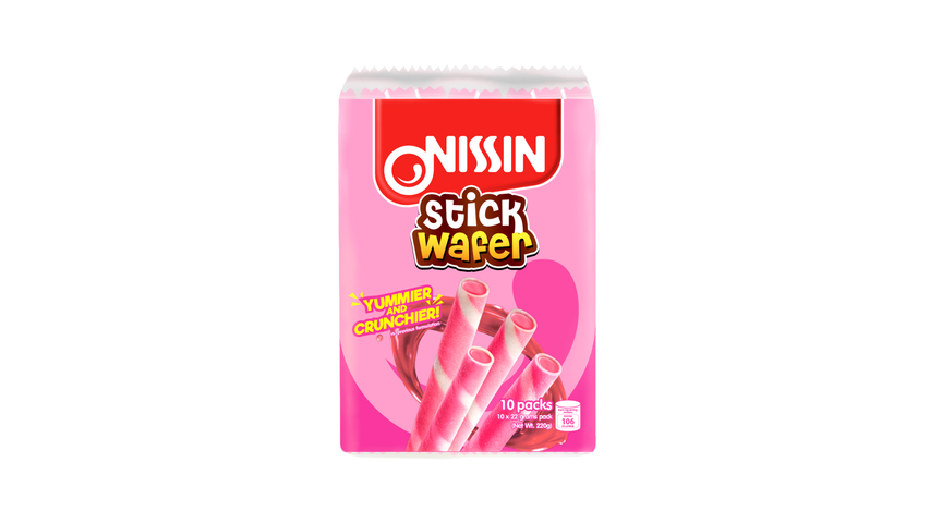 Nissin Stick Wafer Strawberry 22G