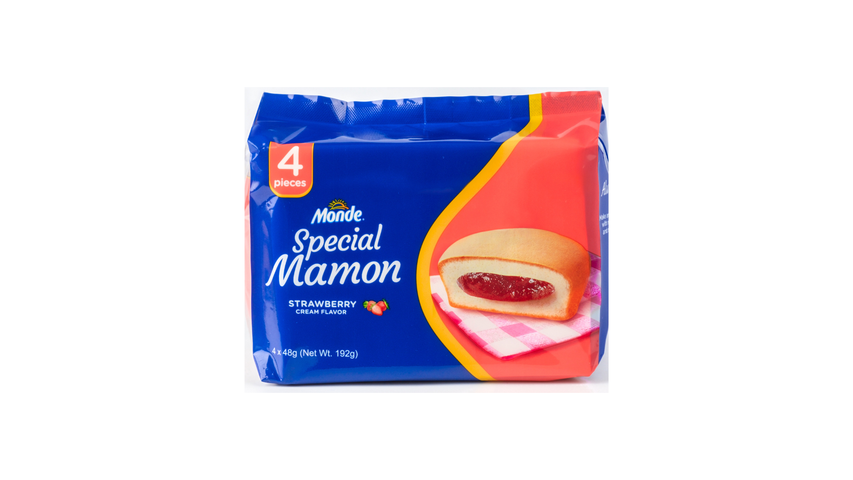 Monde Special Mamon Strawberry Cream Filling 48g x 4