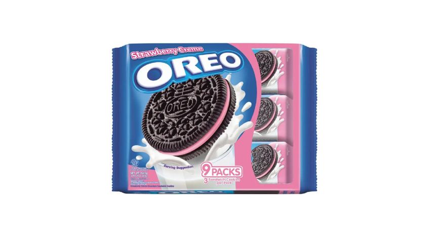 Oreo Strawberry Creme Chocolate Sandwich Cookies 28.5g x 9s