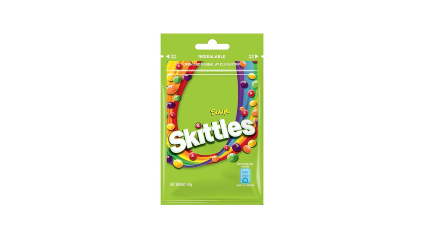 Skittles Sour Resealable Bag 40g