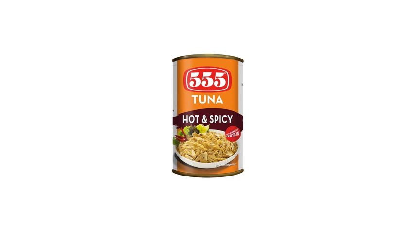 555 Tuna Flakes in Oil Hot & Spicy 155g