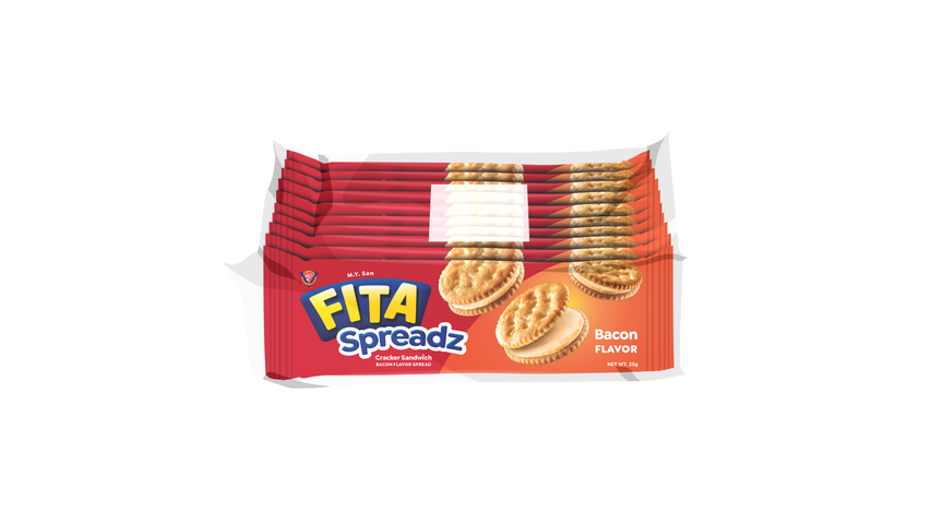 M.Y. San Fita Spreadz Bacon Flavor Cracker Sandwich 25g x 10s