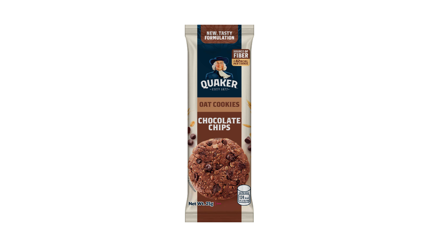 Quaker Chocolate Chips Oat Cookies 25g