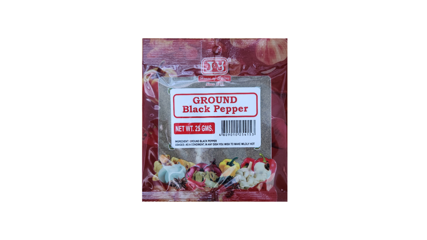 J&Y Ground Black Pepper 25g