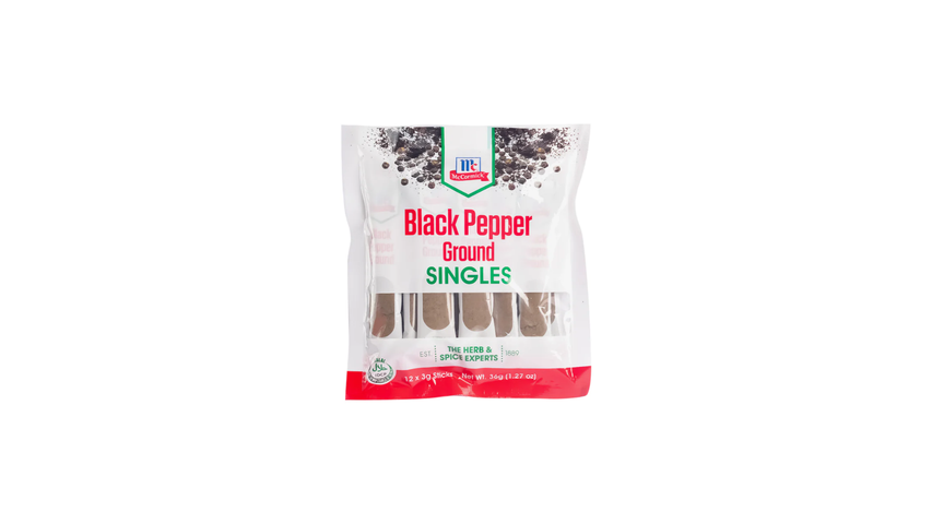 Mccormick Black Pepper Ground 12 x 3g