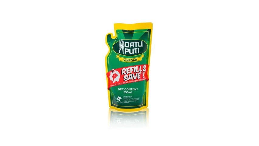 Datu Puti White Vinegar Stand up Pouch Refill Pack 350ml