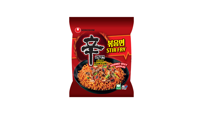 Nongshim Shin Ramyun Stir Fry Gourmet Spicy Noodles Pouch 131g