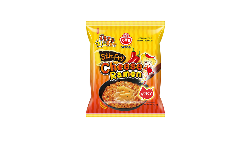 Ottogi Spicy Cheese Ramen Stir Fry Noodle Pouch 130g