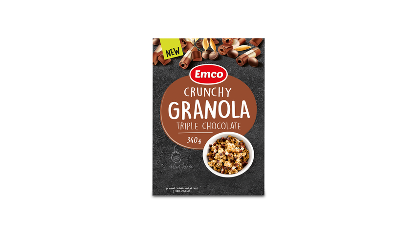Emco Musli Crunchy Triple Chocolate Granola 340g