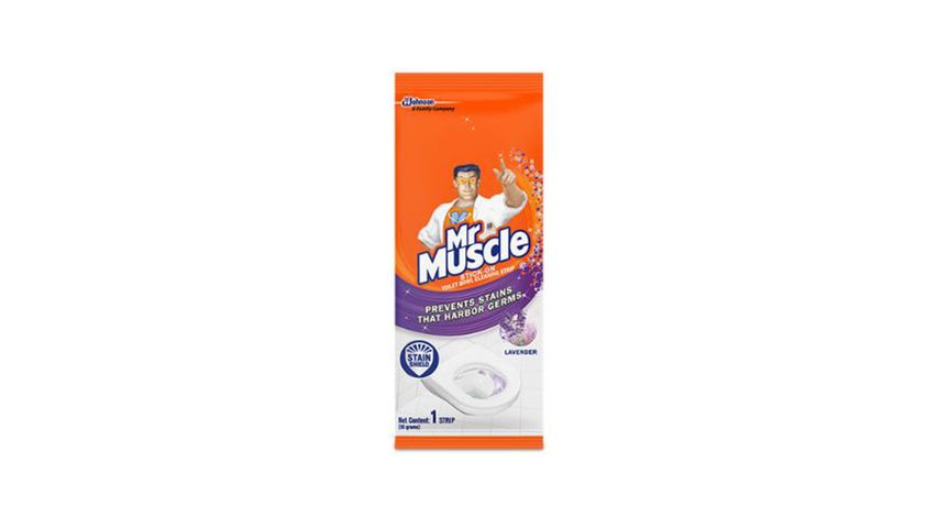 Mr. Muscle Stick-On Toilet Bowl Cleaning Strip Lavender 30g (3s)