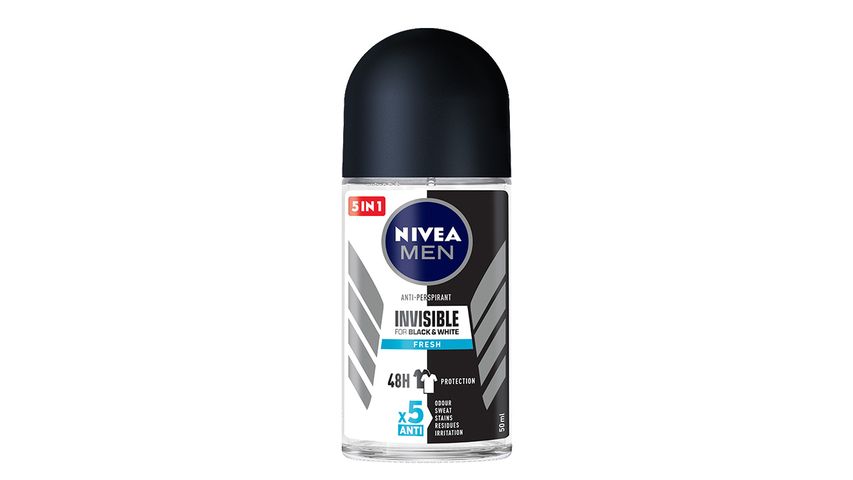 Nivea Men Deodorant Black & White Fresh Anti-Perspirant Roll-on, 50ml