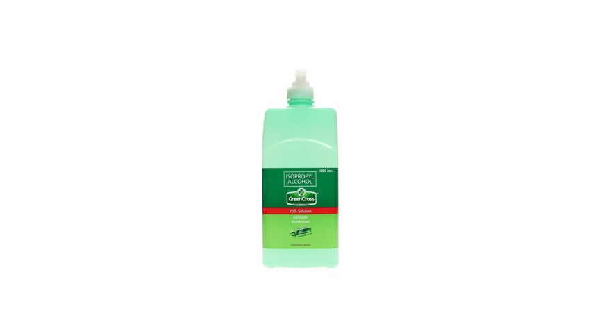 Green Cross Alcohol Isopropyl 70% Solution With Moisturizer Pump 1L
