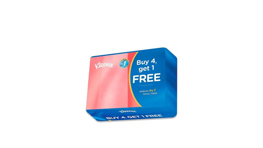 Kleenex Facial Tissue Travel Pack Small 4+1 Free