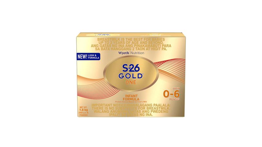 S-26 Gold One Infant Formula for 0-6 Months 1.8kg