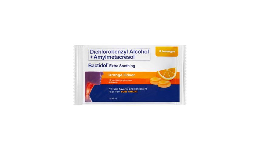 Bactidol Extra Soothing Lozenges Orange 8S