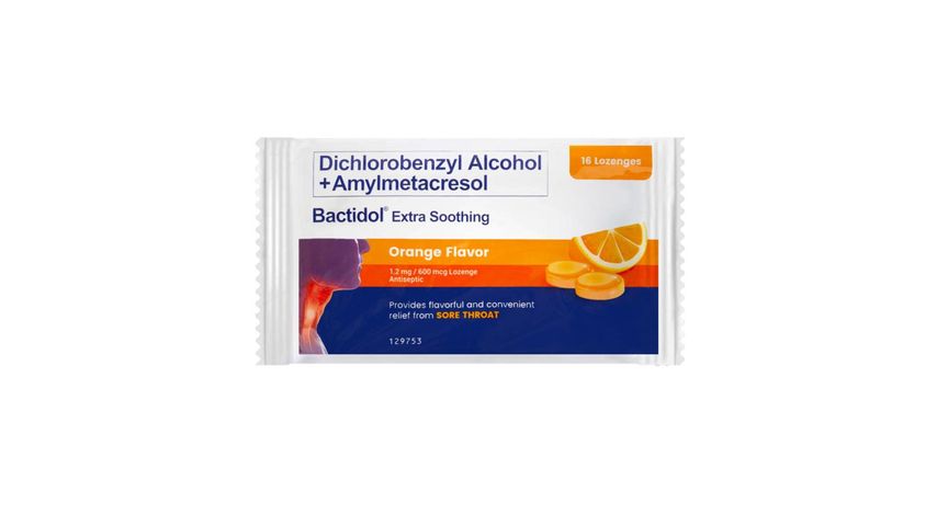 Bactidol Extra Soothing Lozenges Orange 16s
