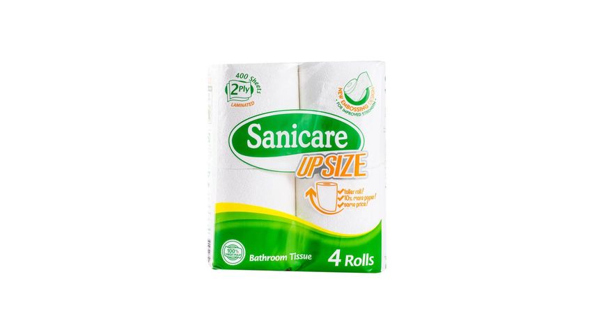 Sanicare Bathroom Tissue 2Ply 400Sht 4'S