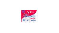 Femme 2 Ply Bathroom Tissue 12 Rolls