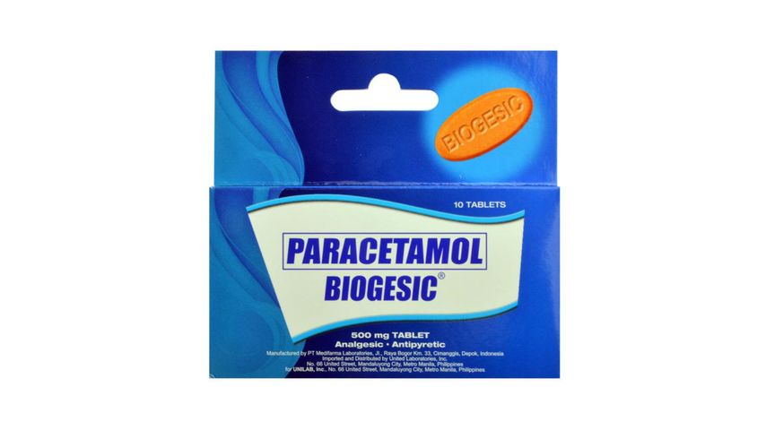 Biogesic Caplet (Paracetamol) 500mg - 10 tablets