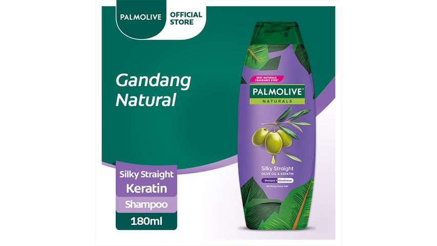 Palmolive Naturals Silky Straight Shampoo & Conditioner Olive Oil & Keratin 180ml