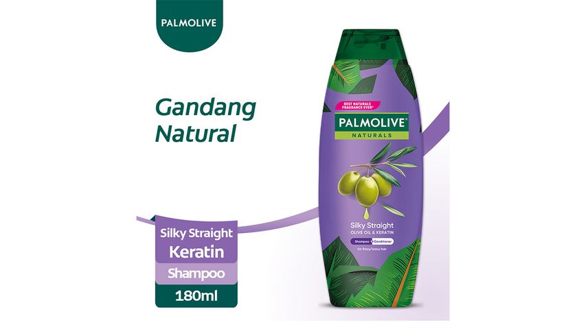 Palmolive Naturals Silky Straight Shampoo & Conditioner Olive Oil & Keratin 180ml