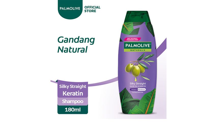 Palmolive Naturals Silky Straight Shampoo & Conditioner Olive Oil & Keratin 180ml