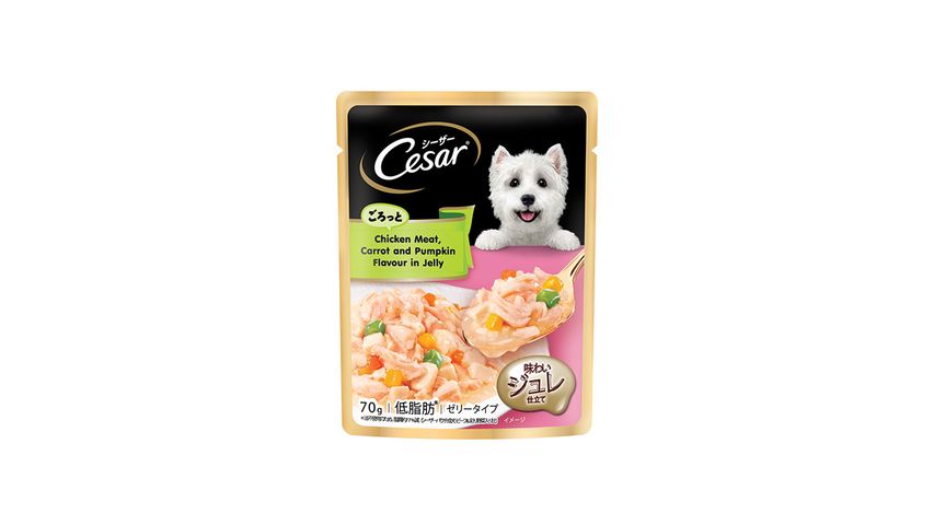 Cesar Chicken Meat with Carrot and Pumpkin in Jelly Pouch 70g