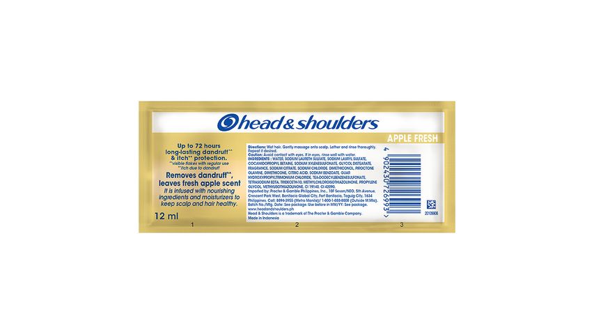 Head & Shoulders Shampoo Apple Fresh 12ml X 6