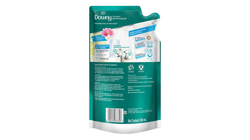 Downy Fabric Enhancer Antibac Kontra Kulob 690ml Refill