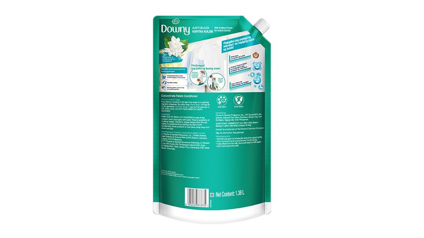 Downy Fabric Enhancer Antibac Kontra Kulob 1.38ml Refill