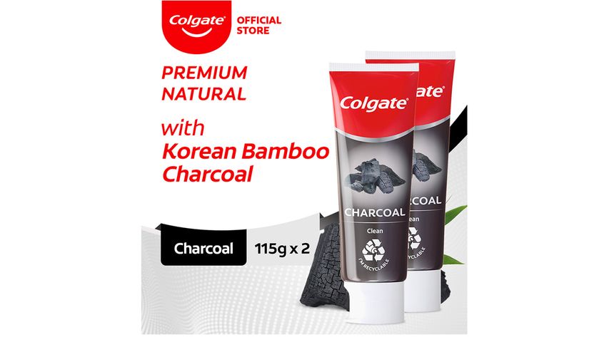 Colgate Charcoal Clean Toothpaste 115g Twin Pack