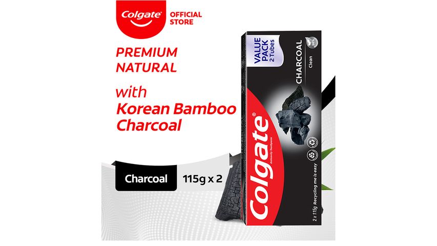 Colgate Charcoal Clean Toothpaste 115g Twin Pack