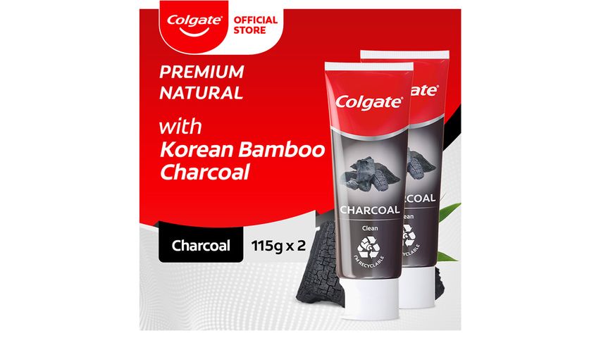 Colgate Charcoal Clean Toothpaste 115g Twin Pack