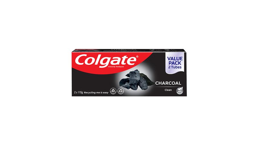 Colgate Charcoal Clean Toothpaste 115g Twin Pack