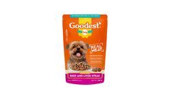 Goodest Dog Beef and Liver Steak Wet Dog Food Pouch 130g