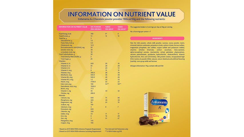 Enfamama A+ Chocolate Powdered Milk Drink for Pregnant & Lactating Moms 350g