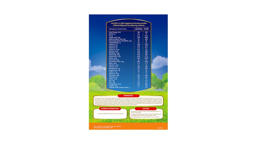 Lactum for 1-3 Years Old 2kg Milk Supplement Powder